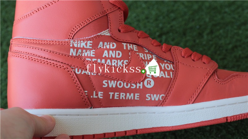 2018 Off-White x Air Jordan 1 Nike Swoosh Orange/White